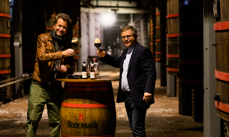 Erik Verdonck en Rudi Ghequire in de Rodenbach brouwerij